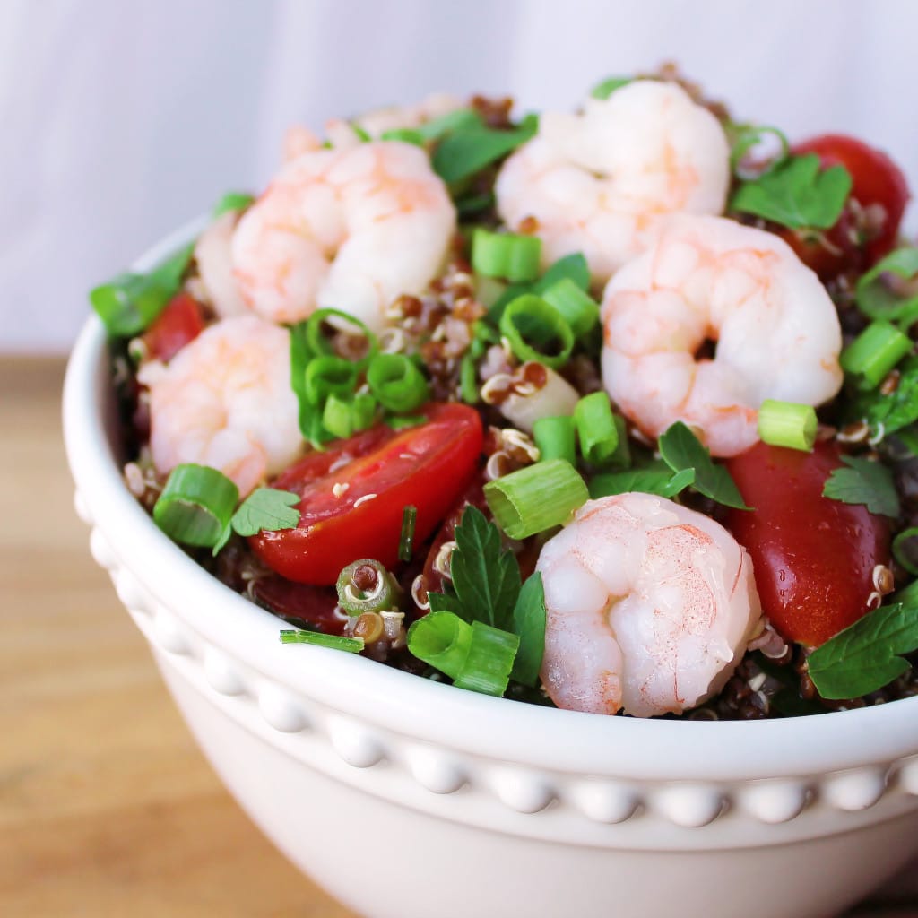 Quinoa Shrimp Salad | Kit's Coastal | #kitscoastal #coastalpaleo