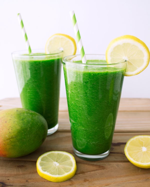 Tropical Green Juice {made in a blender!} - Kit's Kitchen