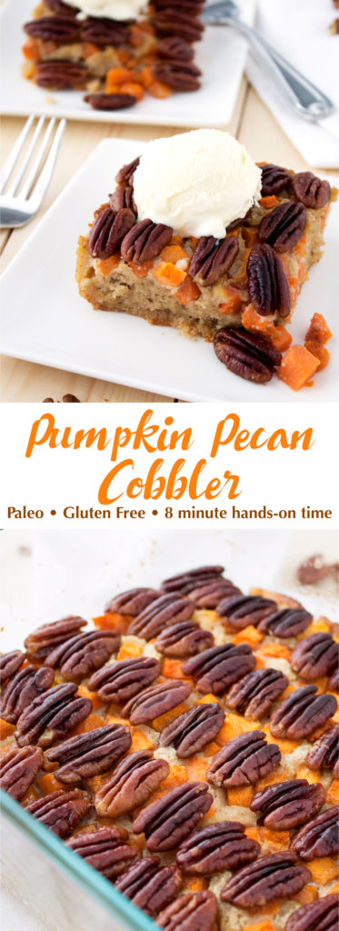Paleo Pumpkin Pecan Cobbler | Kit's Coastal | #kitscoastal #coastalpaleo #paleo #glutenfree #dairyfree #cobbler