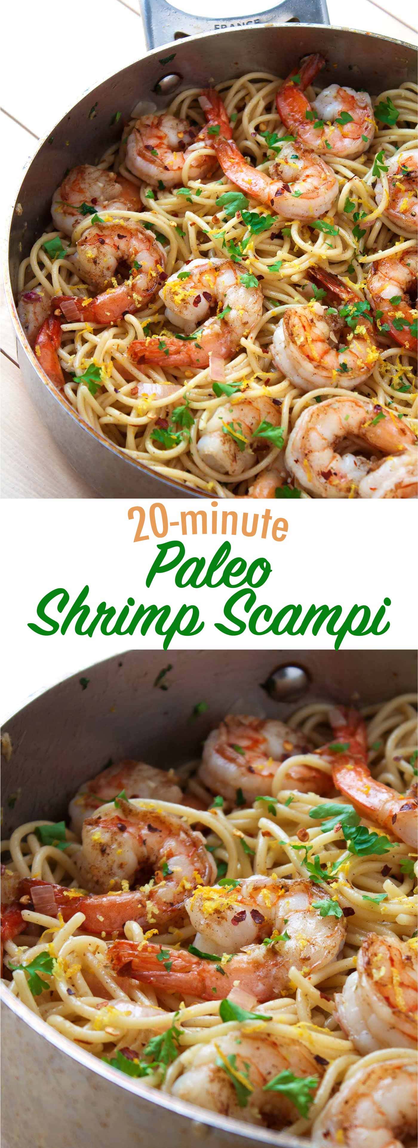 20-Minute Paleo Shrimp Scampi | Kit's Coastal | #kitscoastal #coastalpaleo #paleo #glutenfree #dairyfree #shrimp #shrimpscampi