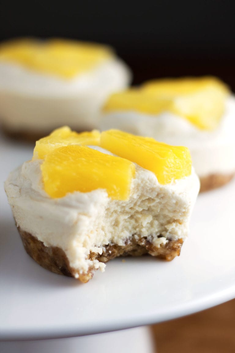 Mini Piña Colada Cheesecakes - Kit's Kitchen