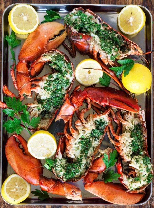 Grilled Lobster with Garlic Herb Butter - Kit's Kitchen