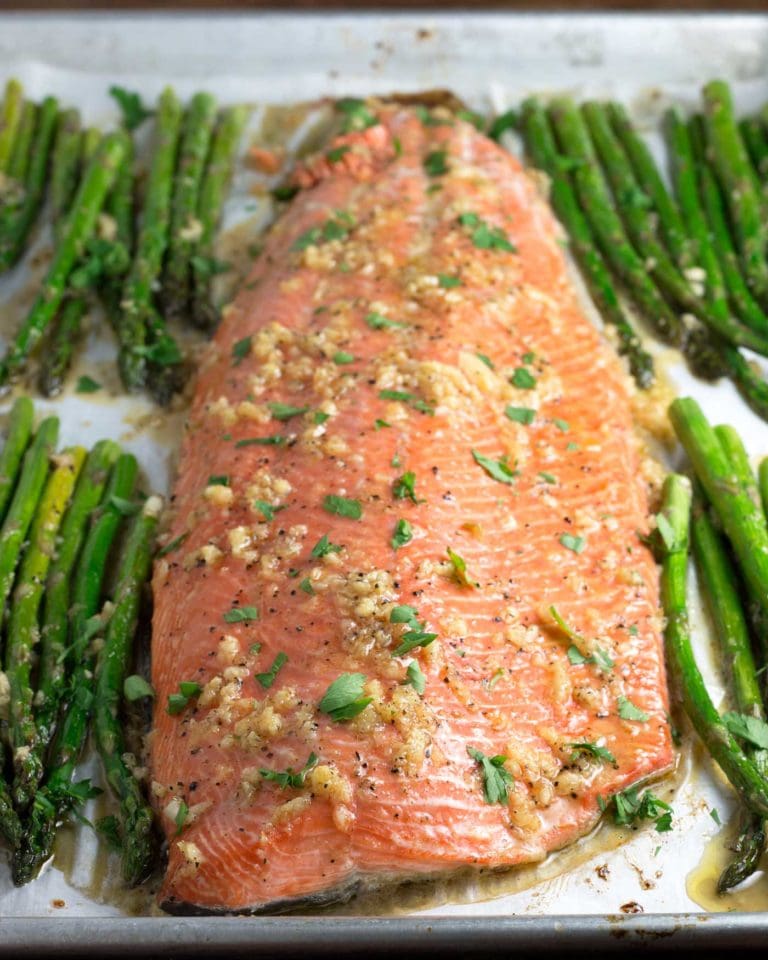Baked Sockeye Salmon Recipe with Maple Garlic Butter - Kit's Kitchen
