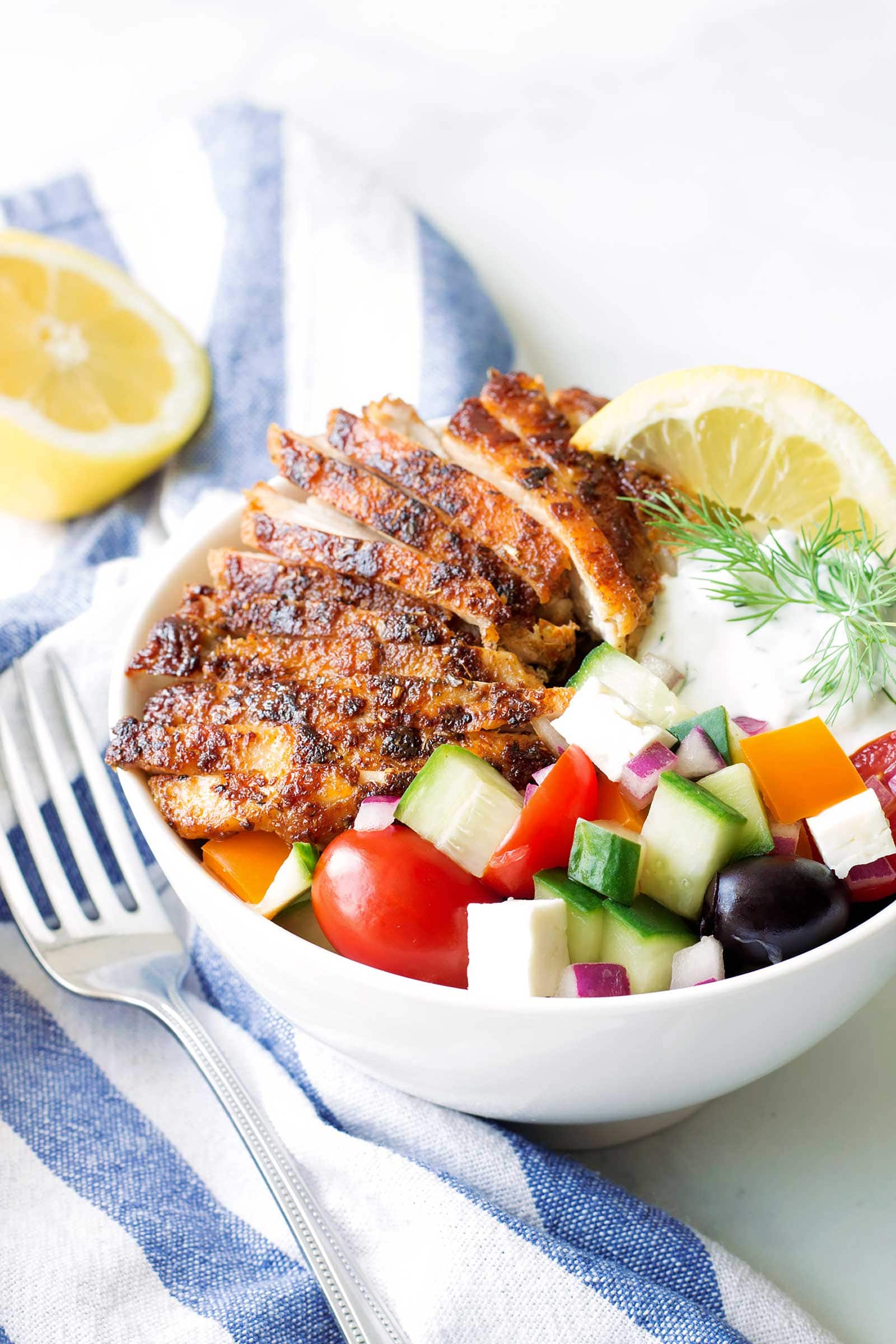 Greek Chicken Meal Prep Bowls - Cooks Well With Others