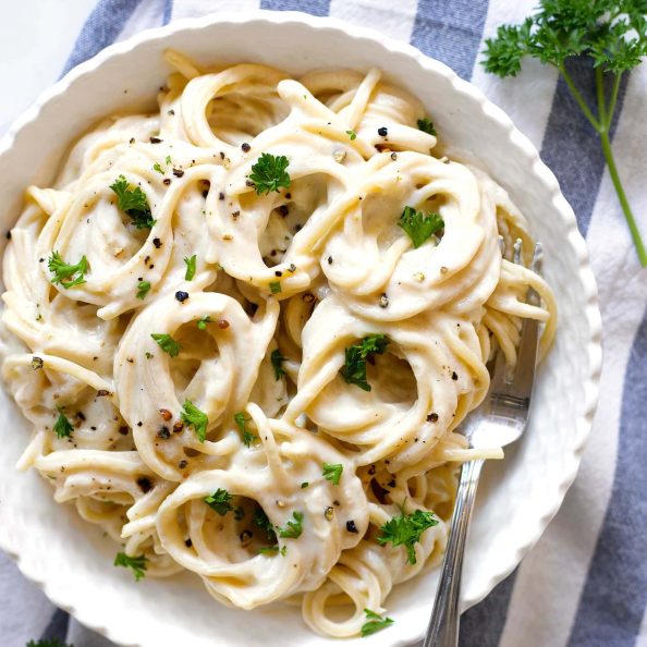 Dairy Free Cauliflower Alfredo - Kit's Kitchen