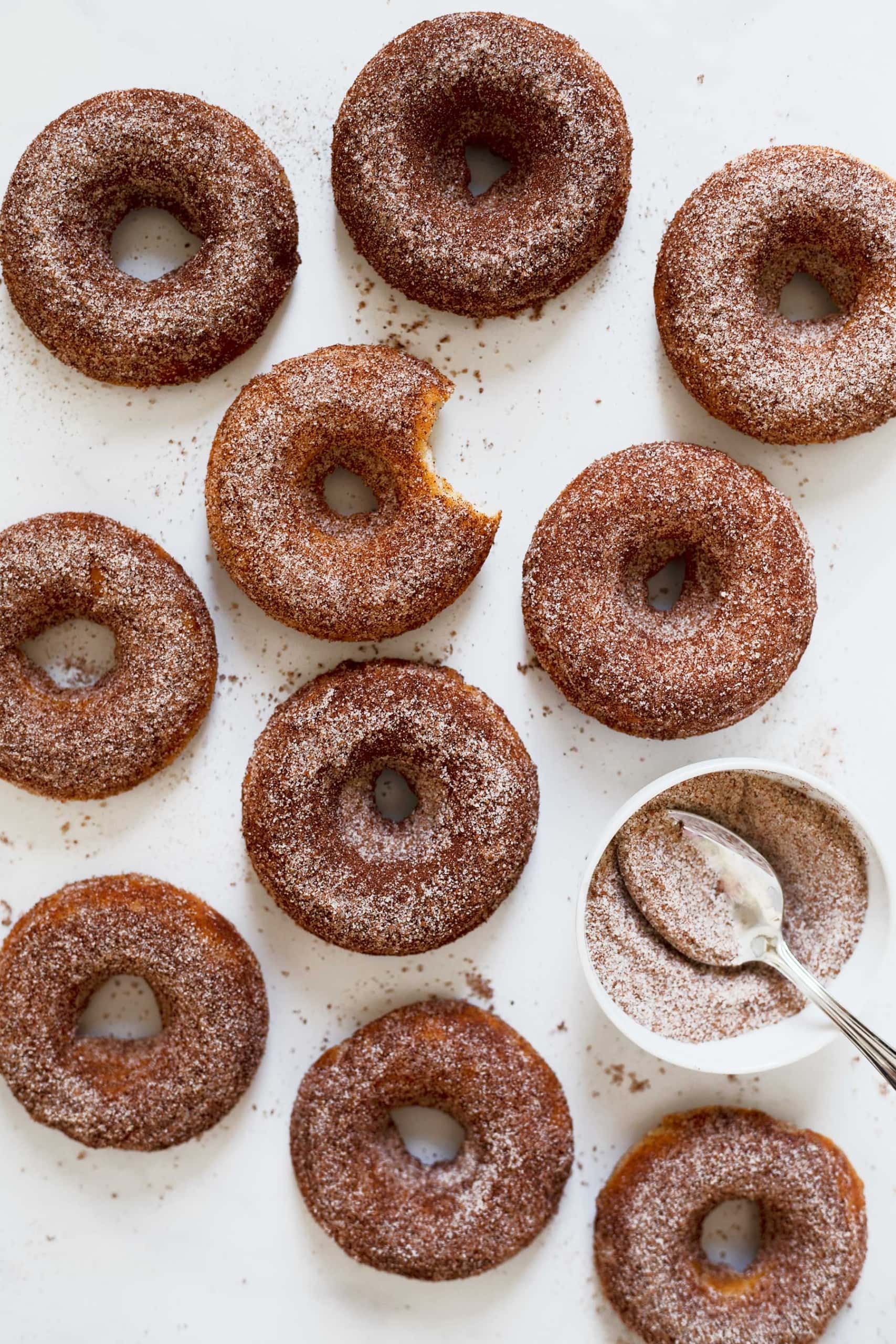 Cinnamon Sugar Donuts on a pan