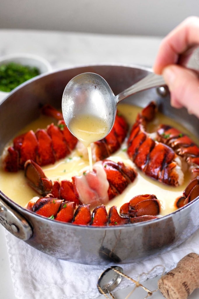 Champagne Butter Poached Lobster Kit's Kitchen