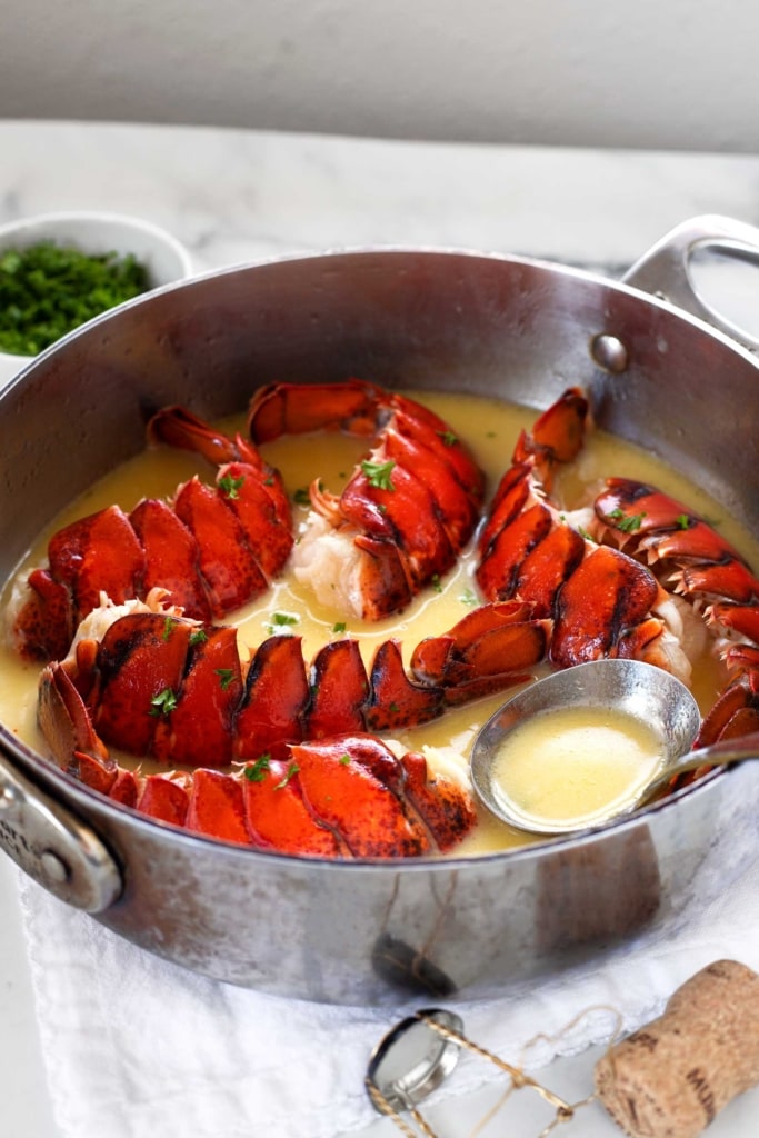 Champagne Butter Poached Lobster Kit's Kitchen