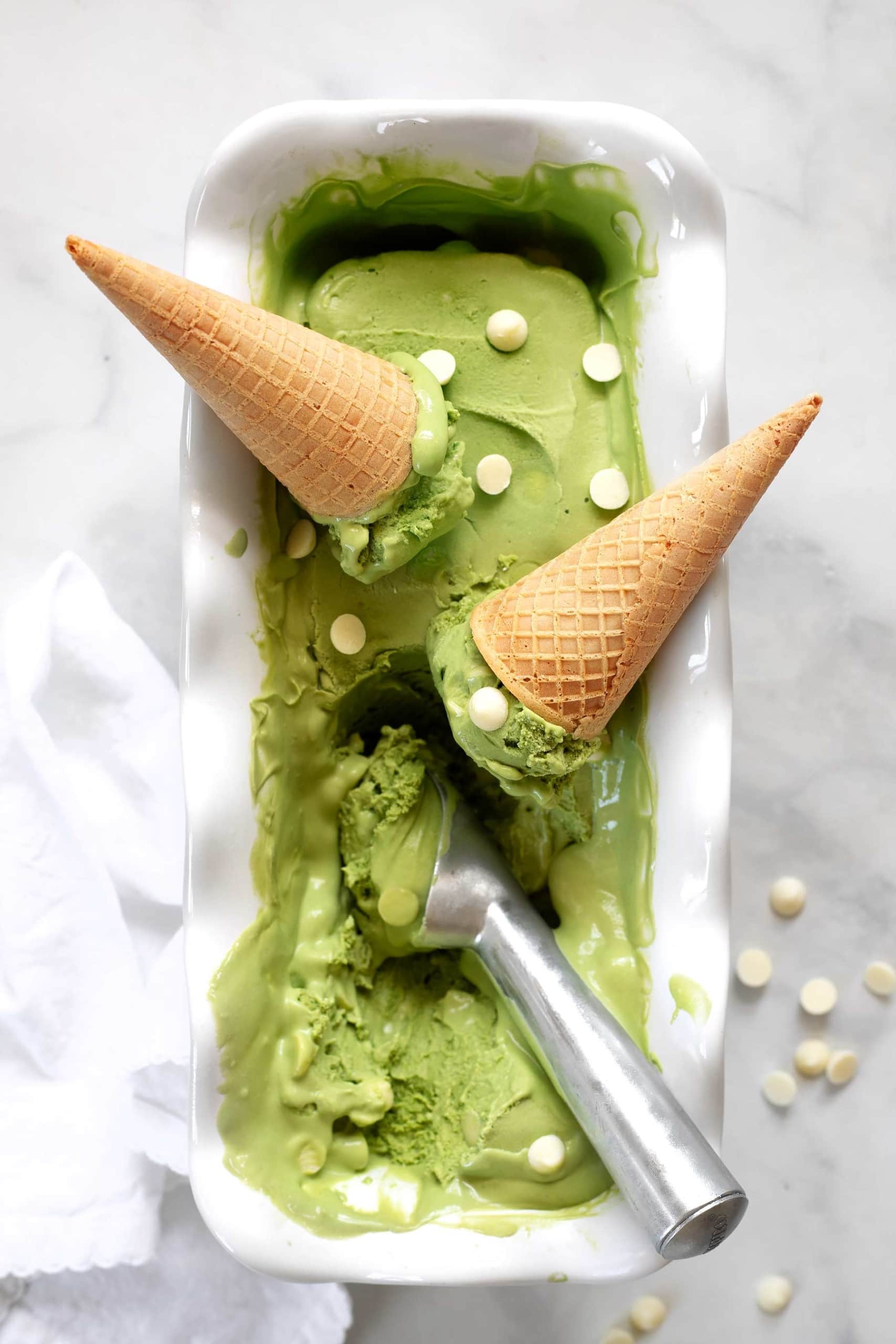 Easy Matcha Green Tea Ice Cream (no ice cream machine)