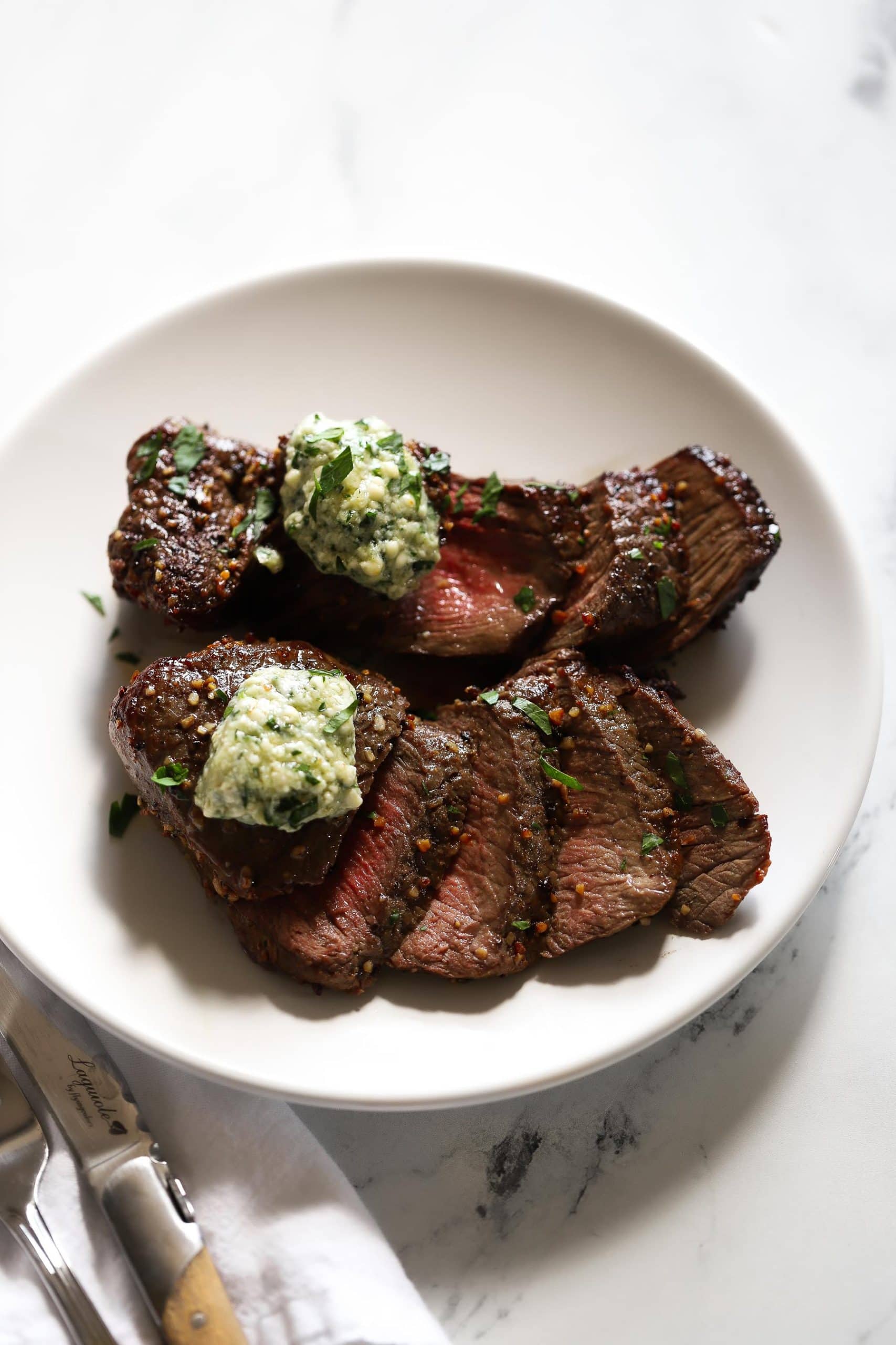 Air Fryer Flank Steak made with Simple Steak Dry Rub