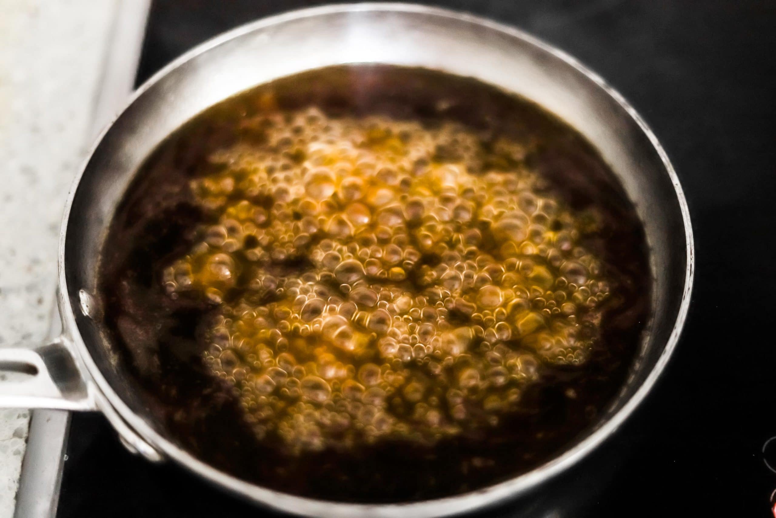 Making honey garlic glaze  for slow cooker pork loin