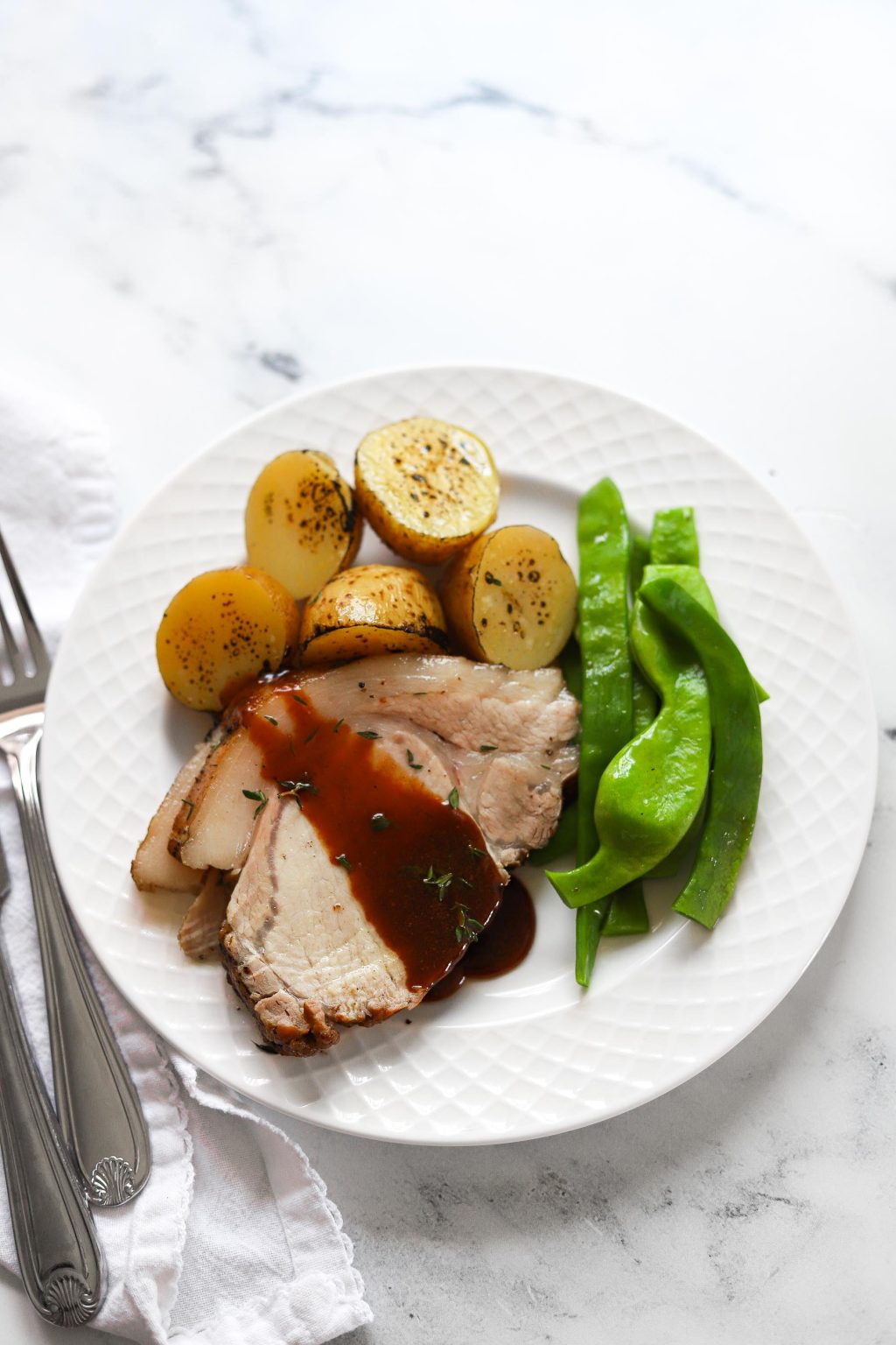 Simple Crock Pot Pork Loin Recipe with Honey Garlic Glaze - Kit's Kitchen