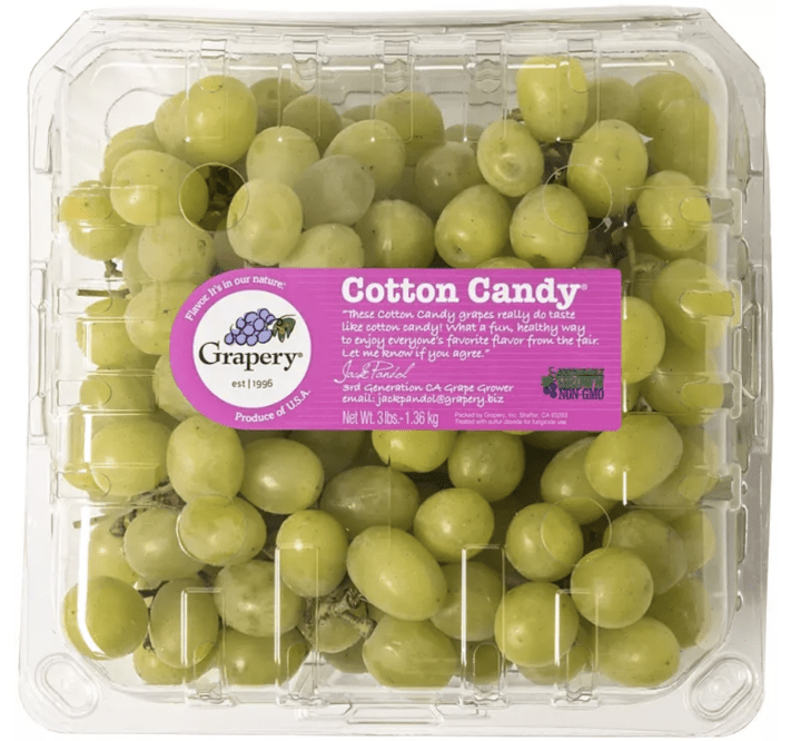 Cotton Candy Grapes in package - photo via Sams Club website
