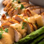 closeup view of sliced turkey with gravy