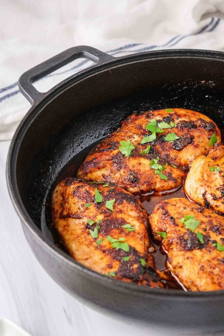 chicken in cast iron skillet